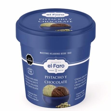 Helado pistacho y chocolate El Faro 1,1 l Helado pistacho y chocolate El Faro 1,1 l