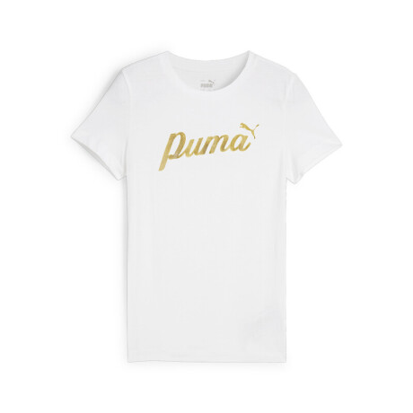 ESS+SCRIPT Metallic Tee G 68277802 Blanco