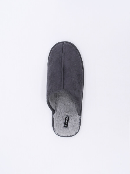 PANTUFLA DE HOMBRE GRIS OSCURO