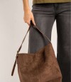 Cartera Gamuza Vegana Chocolate