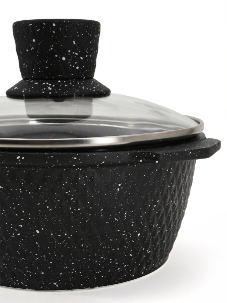 OLLA CON TAPA LINEA AVANOS NEGRO (V)