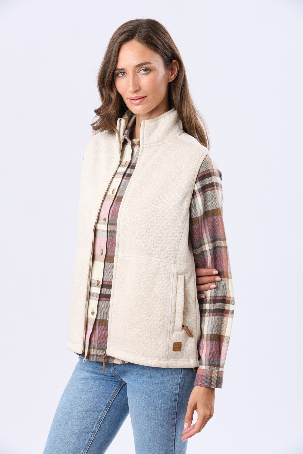 CHALECO CUELLO ALTO Crudo