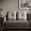COJIN SIMIL CUERO GRIS 40X6CM Unica