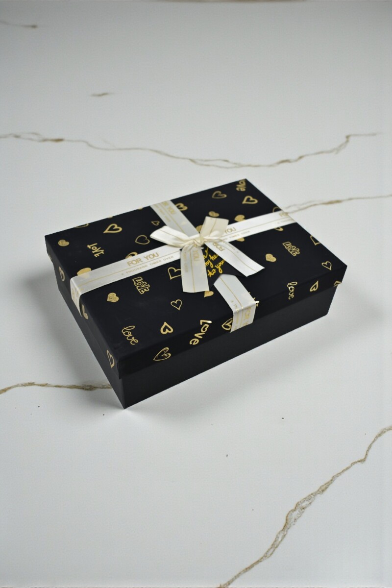 Caja rigida - 18x25x7,5 cm - For You - NEGRO 