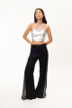 Top Leather Alba Plateado