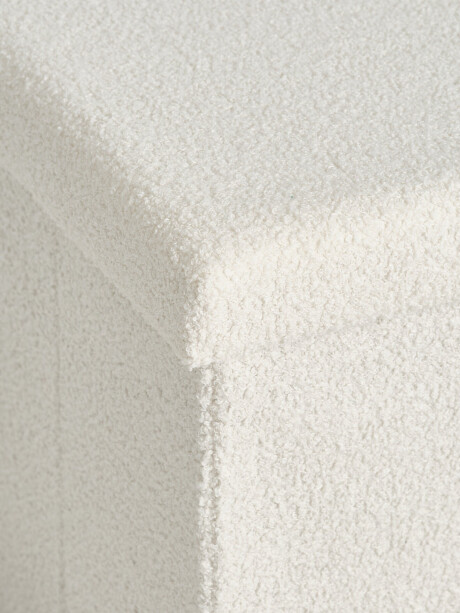 Puf NYSTED 76x38 con almacenaje felpa blanco Puf NYSTED 76x38 con almacenaje felpa blanco