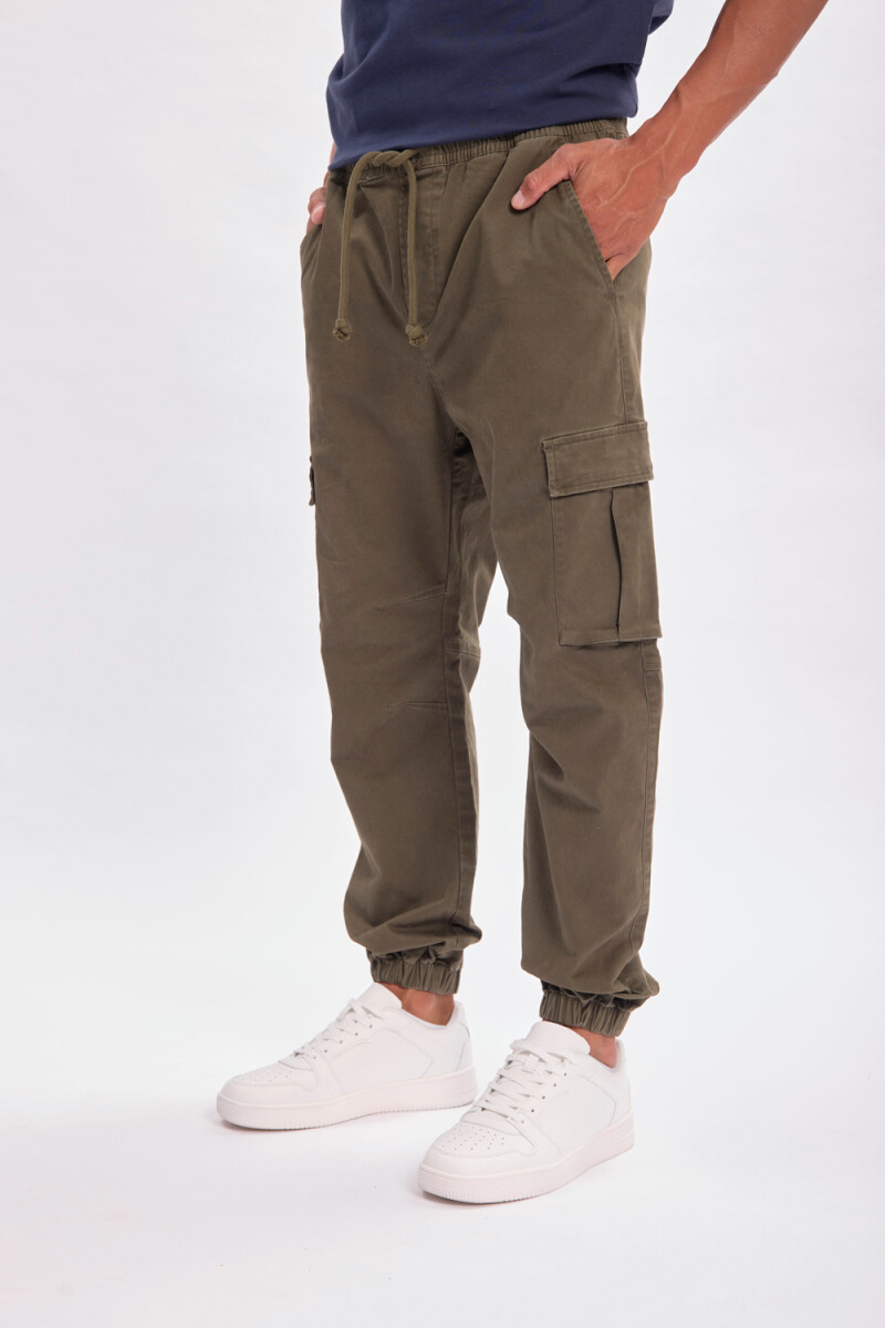 Pantalón cargo jogger Verde Militar