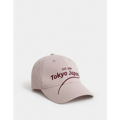 Gorra Canvas Bordada Rosa Viejo
