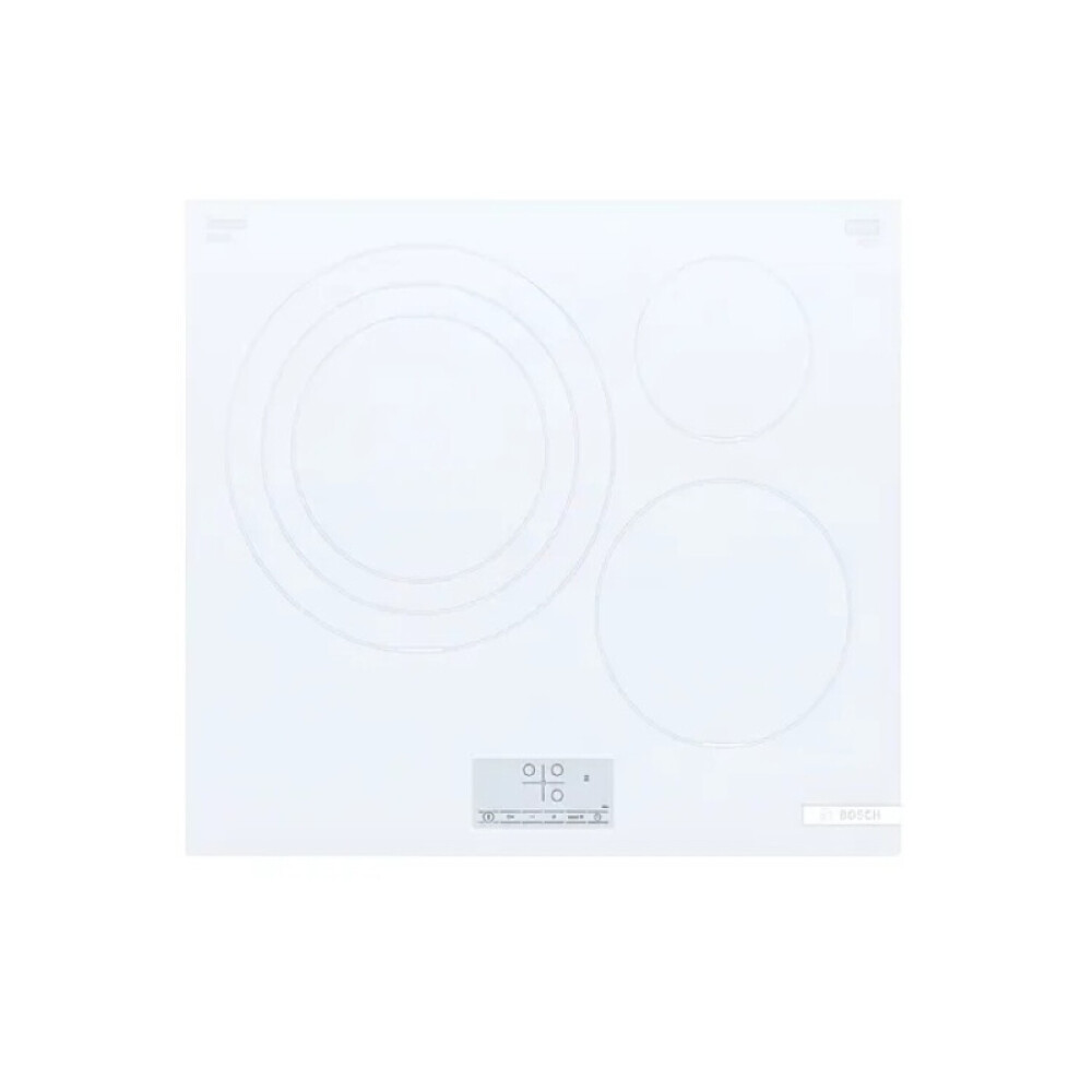 Placa de induccion Bosch 60cm Blanco s/perfiles cromados blanco