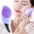 Cepillo Masajeador Limpiador Facial Contorno Ojos Silicona Variante Color Violeta