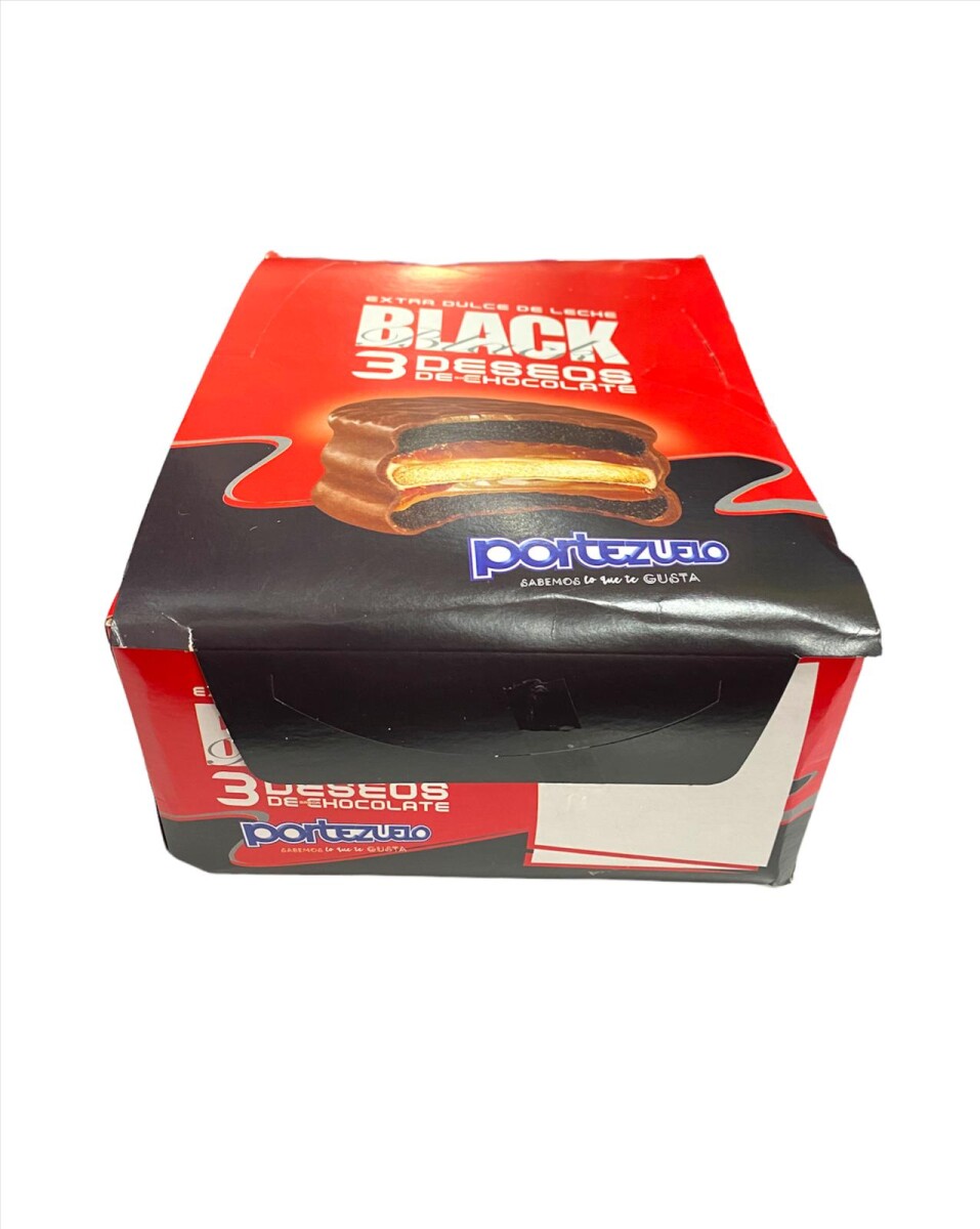 Alfajor Portezuelo Black Triple x 12 - Black 3 Deseos de Chocolate 