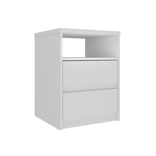 Mesa de Luz 2 Cajones SOUTH Plus Blanco