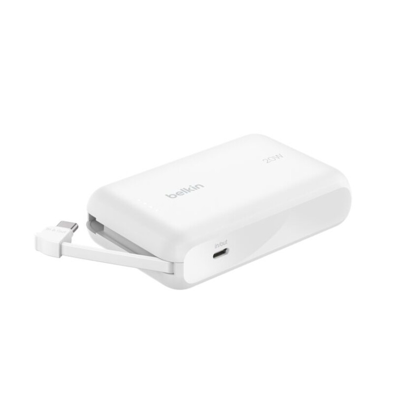 Cargador Portatil Belkin Boostcharge 10K Cable White Bpb021Fqwh Cargador Portatil Belkin Boostcharge 10K Cable White Bpb021Fqwh
