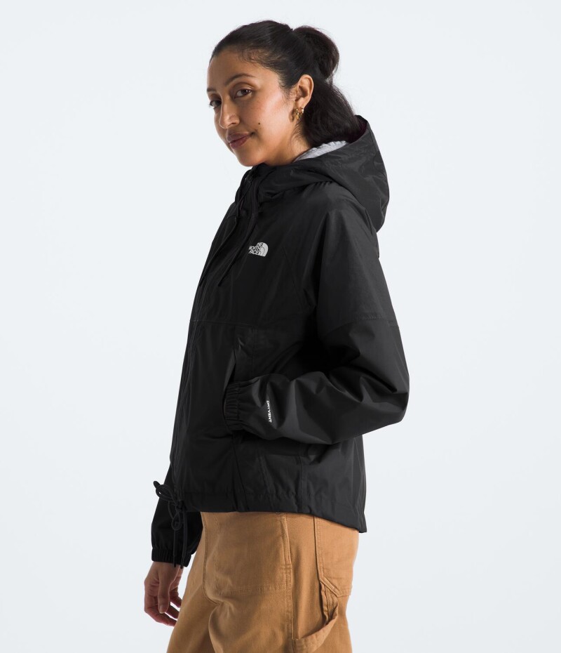 Campera impermeable antora hoodie mujer Tnf Black-npf