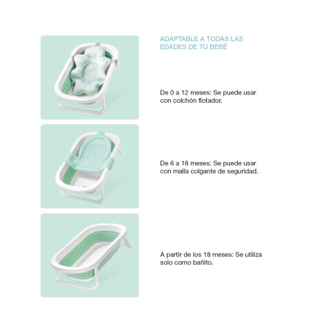 Baño Bañera Plegable Para Bebe Anti Frio Varios Colores Celeste