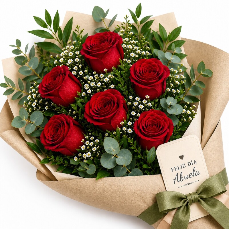 Ramo de Rosas Día de la Abuela Ramo de Rosas Día de la Abuela