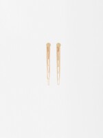 Pendientes Largos Con Cadenas dorado