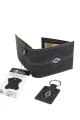 Set de billetera con guardapampa y llavero Negro
