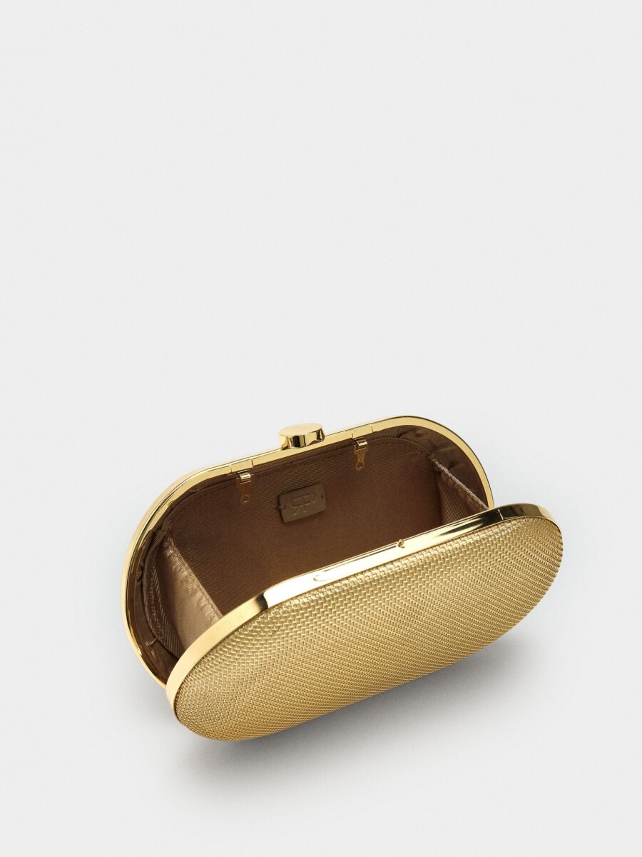Clutch De Fiesta Ovalado dorado