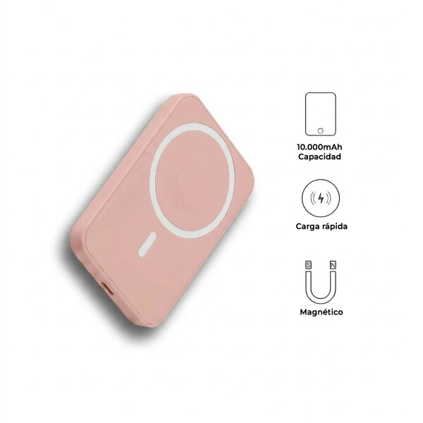 Cargador Magnetico Color Rosa - 10000 Mah Cargador Magnetico Color Rosa - 10000 Mah