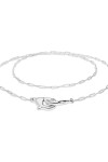 COLLAR LARGO BAÑADO EN PLATA CON MOSQUETÓN ENTRELAZADO Colgante