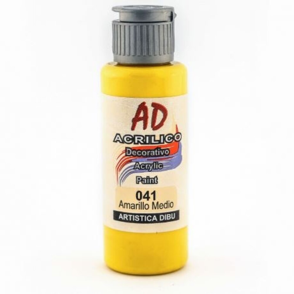 Acrílico Decorativo Ad 60 Ml Amarillo Medio #Acrílico Decorativo Ad 60 Ml Amarillo Medio