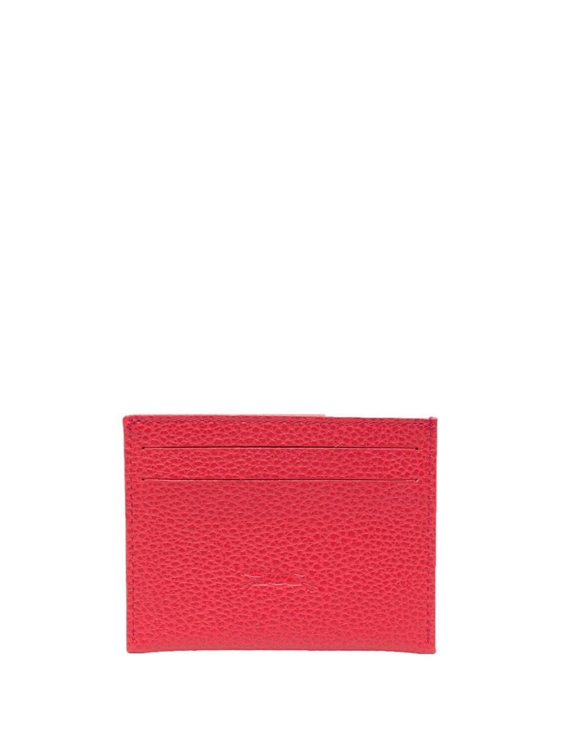 Longchamp -Tarjetero de cuero, Le Foulonné Rojo