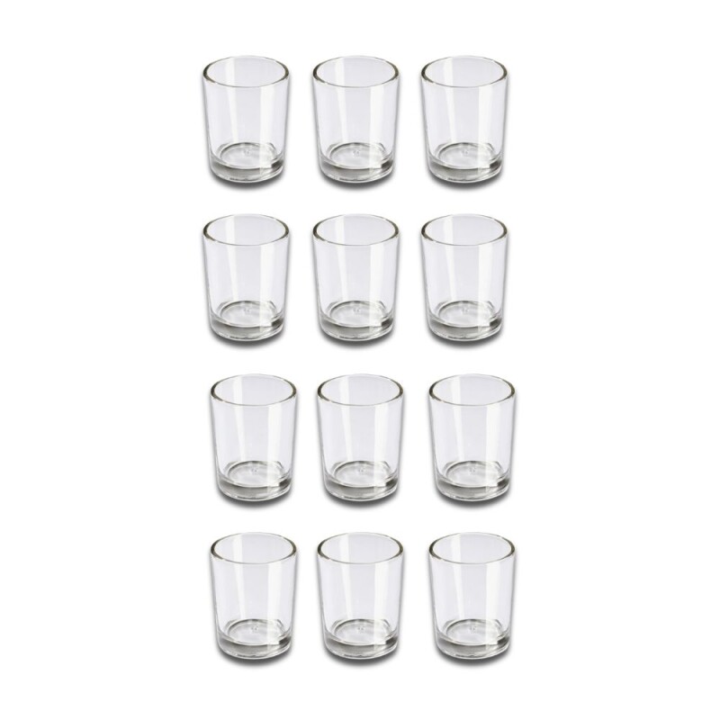VASO DE VIDRIO PARA VELAS X12 Vaso De Vidrio Para Velas X12