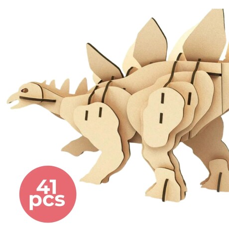 PUZZLE DE MADERA 3D ROYAL DINOSAURIO ESTEGOSAURIO 001