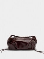 Bolso De Mano De Charol burdeos