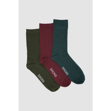 Pack x 3 medias hombre lisas media caña Variante 40