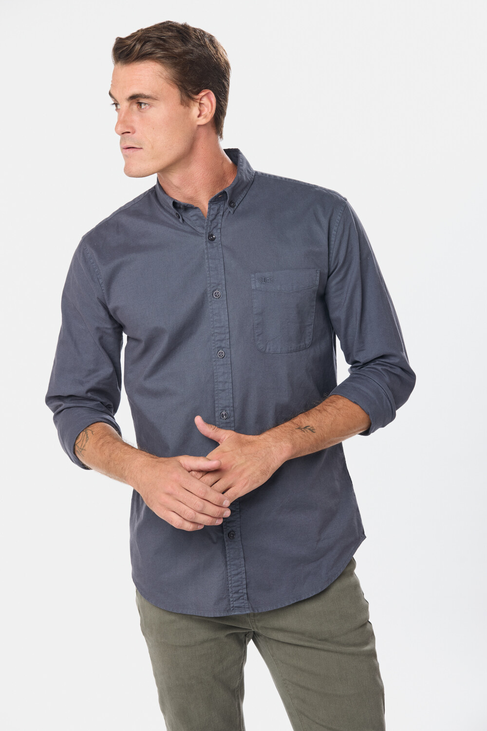 CAMISA OXFORD Azul
