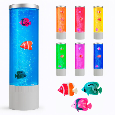 Lampara tubo de agua con 3 peces Lampara tubo de agua con 3 peces