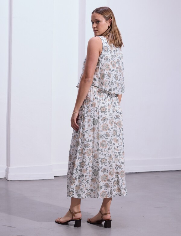 Vestido Maxi Printed CRUDO/MULTI