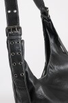 Cartera soft ojalillos negro