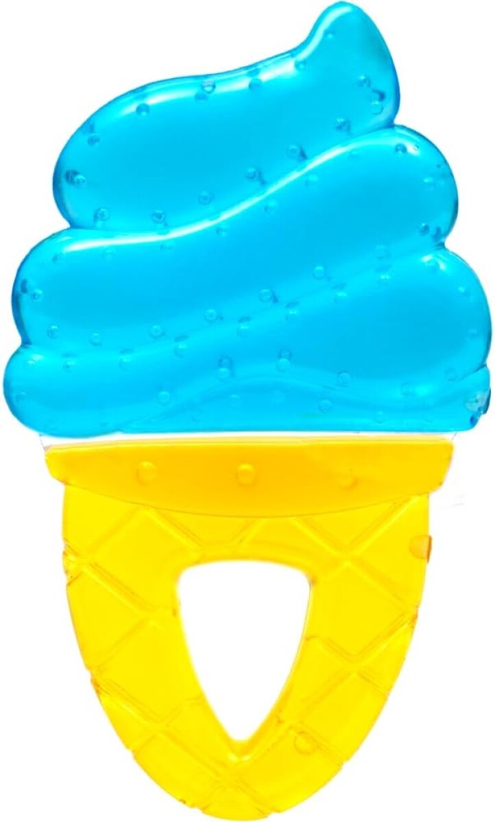 Mordillo silicona con agua Heladito - azul 