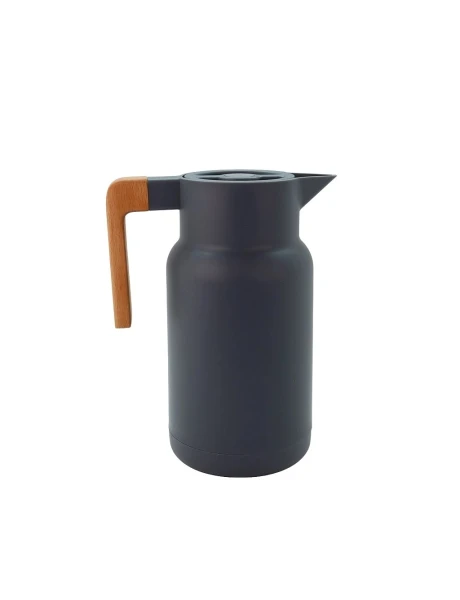 JARRA TERMICA RECTA 1L PLASTICO MANGO MADERA GRIS JARRA TERMICA RECTA 1L PLASTICO MANGO MADERA GRIS