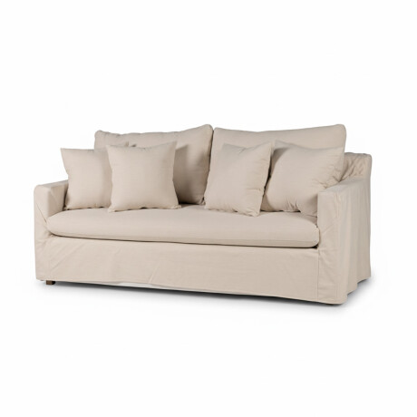 Sofá Summer con Funda - Tela Rústica - 2,5 cuerpos TD5260-1635 (Beige)