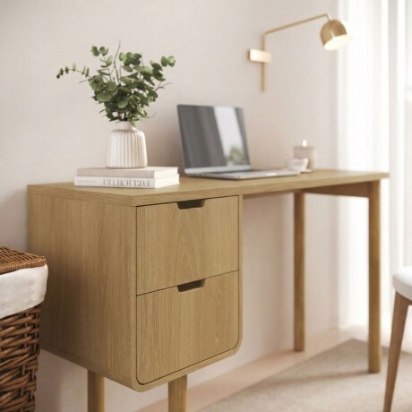 Escritorio Aura - 2 cajones Natural