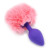 Plug Anal Pompón Conejita Consolador Estimulador Talle S Variante Color Rosa Violeta