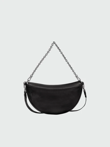 Longchamp -Cartera pequeña de cuero, Smile Negro