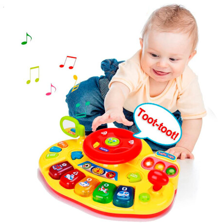 Mesa Didáctica Infantil Volante Con Sonido Y Luces Blanco