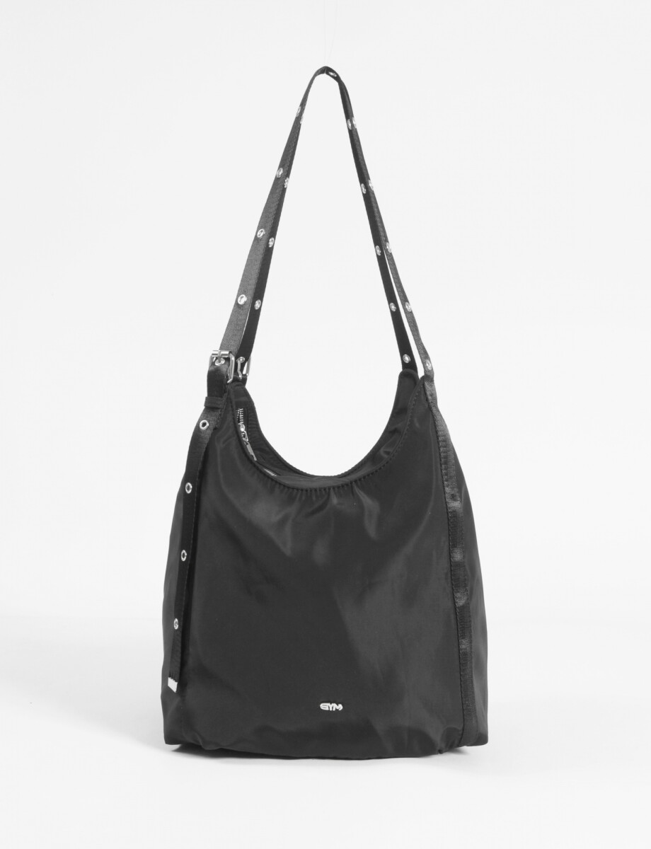 Bolso con ojalillos - negro 