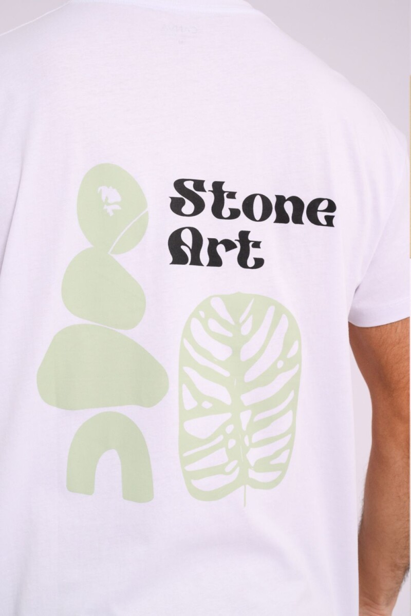 Remera oversize estampada Blanco