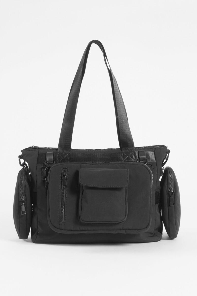 PREVENTA Cartera con bolsillo removible y correa regulable negro