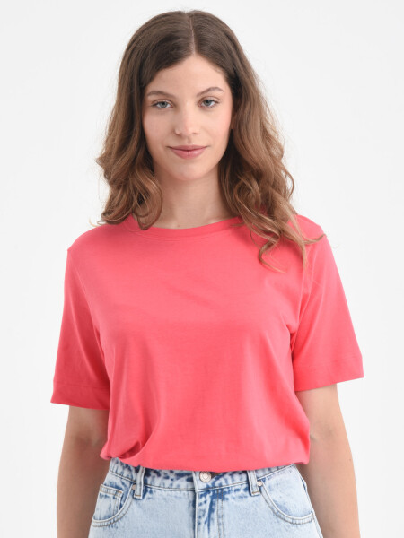 Camiseta manga corta algodón orgánico Rosa