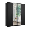 Placard Ropero 4 Puertas C/Espejo Negro Splendore Glass Placard Ropero 4 Puertas C/Espejo Negro Splendore Glass
