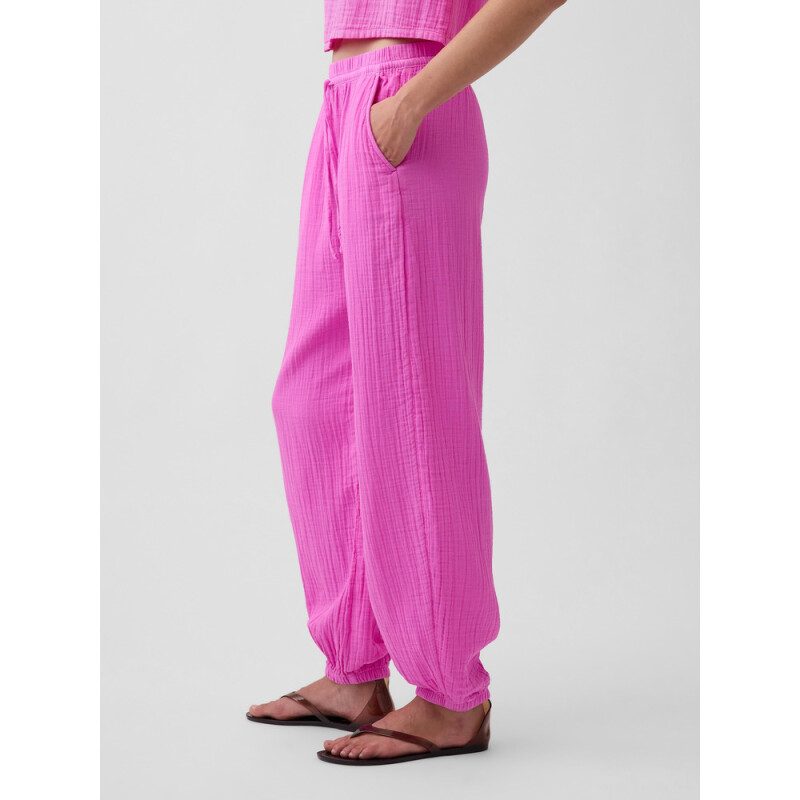 GAUZE JOGGER STANDOUT PINK