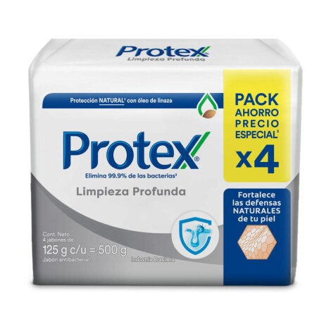 Pack Jabón Protex Limpieza Profunda 125g 4 Unidades Pack Jabón Protex Limpieza Profunda 125g 4 Unidades