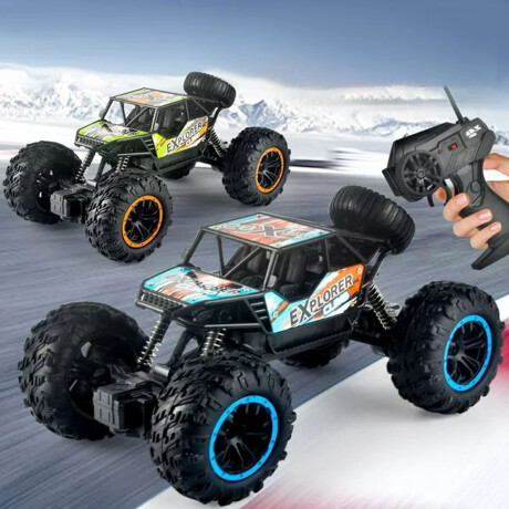 Auto Control Remoto RC Todo Terreno 4x4 p/ niños Azul